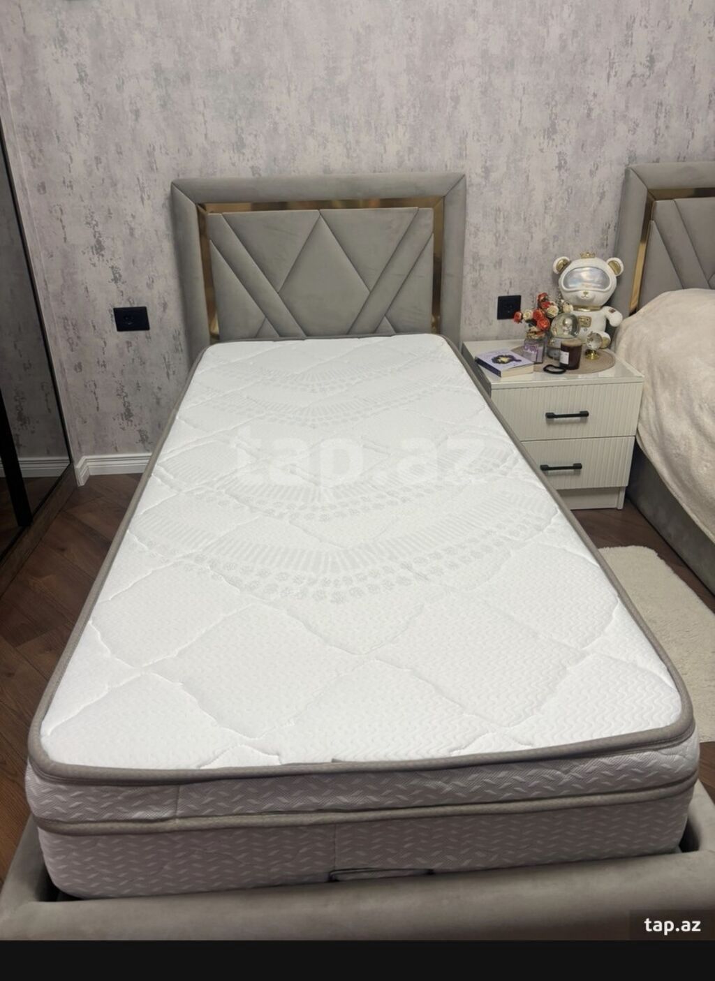 Yeni, Təknəfərlik çarpayı, Bazalı, Matras ilə, Siyirməsiz