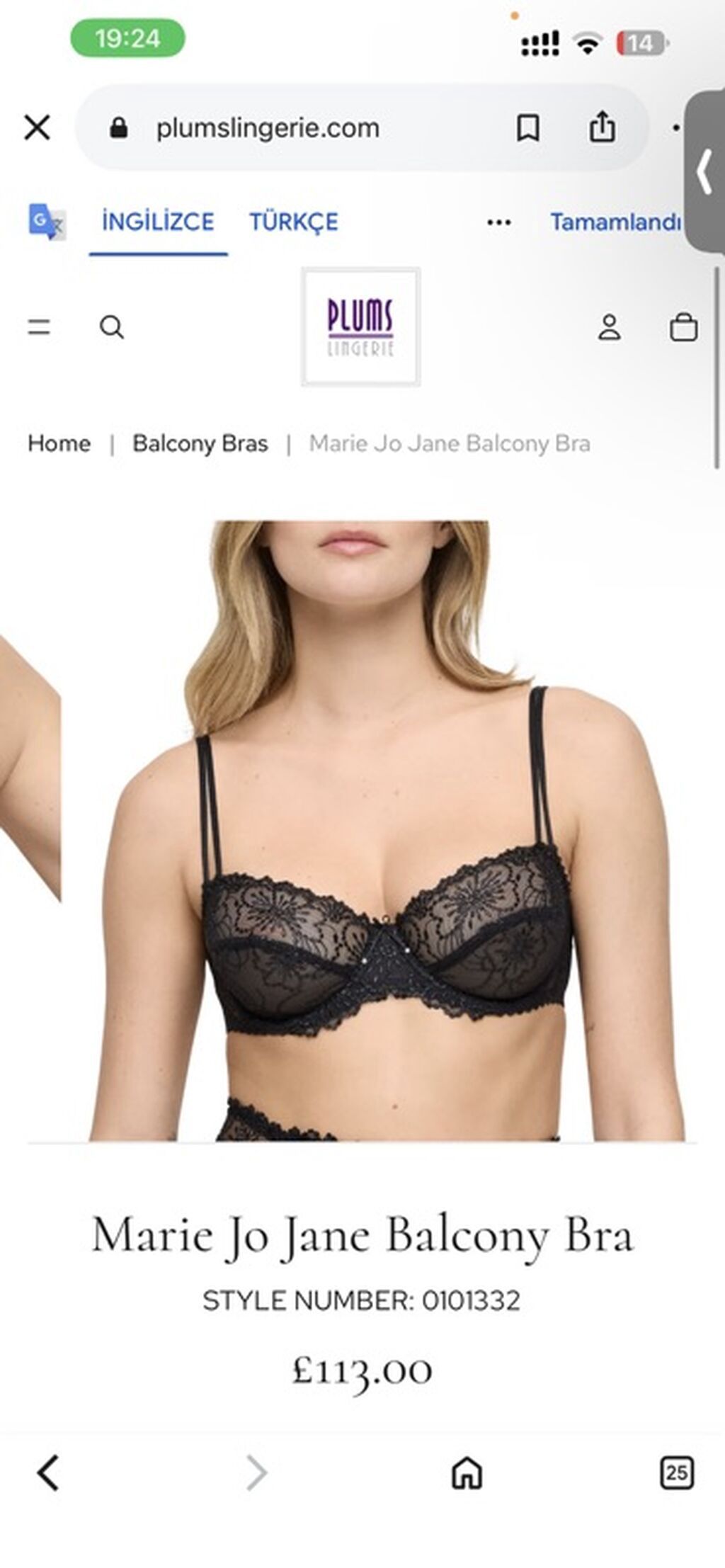 Marie Jo Jane Half Padded Balcony Bra – Velvet Blue - Model: Jane — Şəxsi əşyalar, Bakı (2)