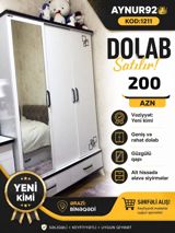 Aynur92👑kod1211 Qiymet:200 Azn Dolab satilir Veziyyet:yeni kimi — Мебель