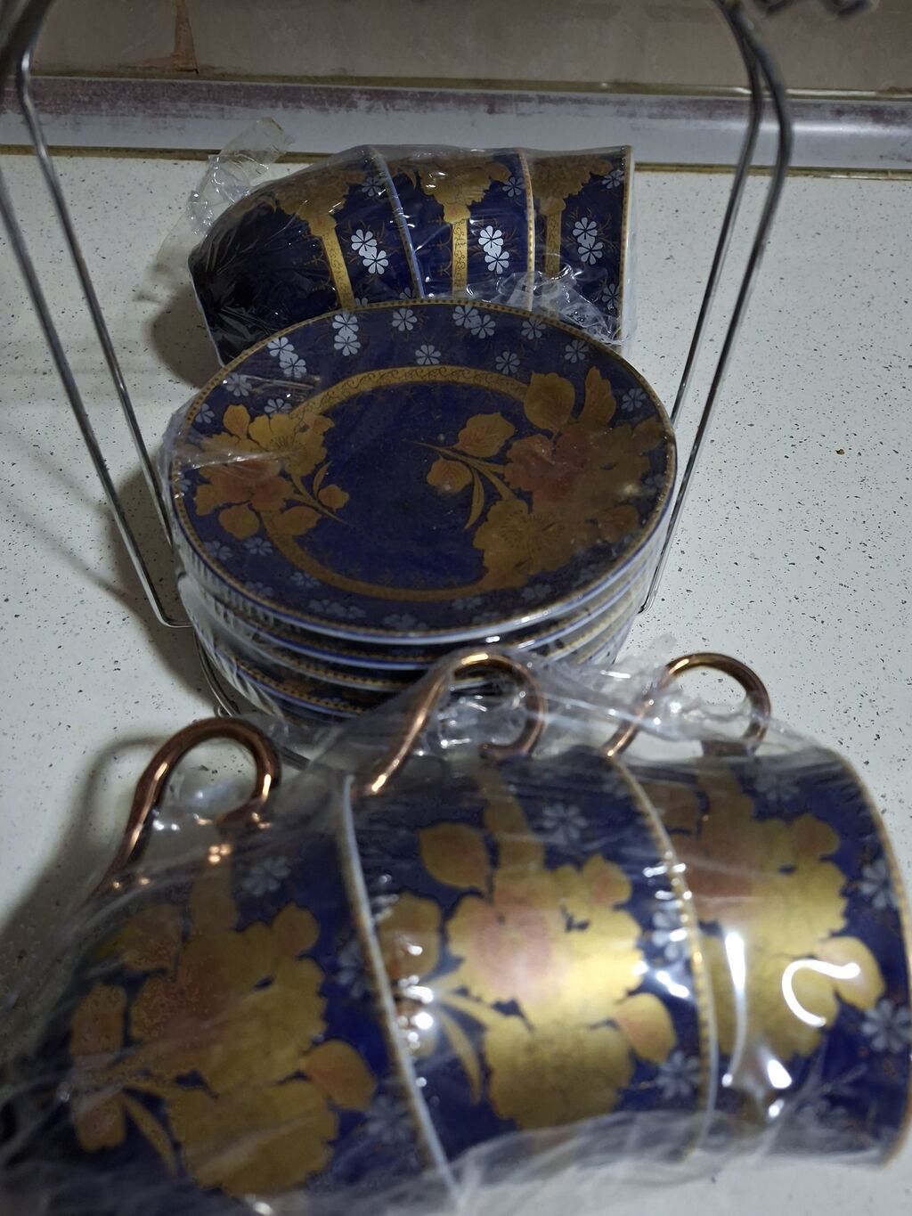 Çay dəsti, 6 nəfərlik, stendli — Qablar və mətbəx əşyaları, Bakı (4)