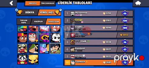 Brawl Stars hesabı – yüksək səviyyəli və tam kolleksiya - Kupa: 103
