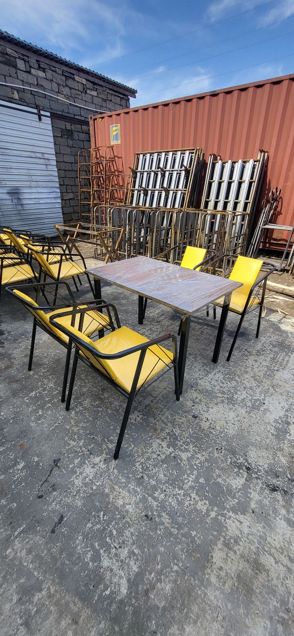 Mətbəx üçün, Yeni, Açılmayan, Dördbucaq masa, 4 stul — Mebel, Bakı (3)