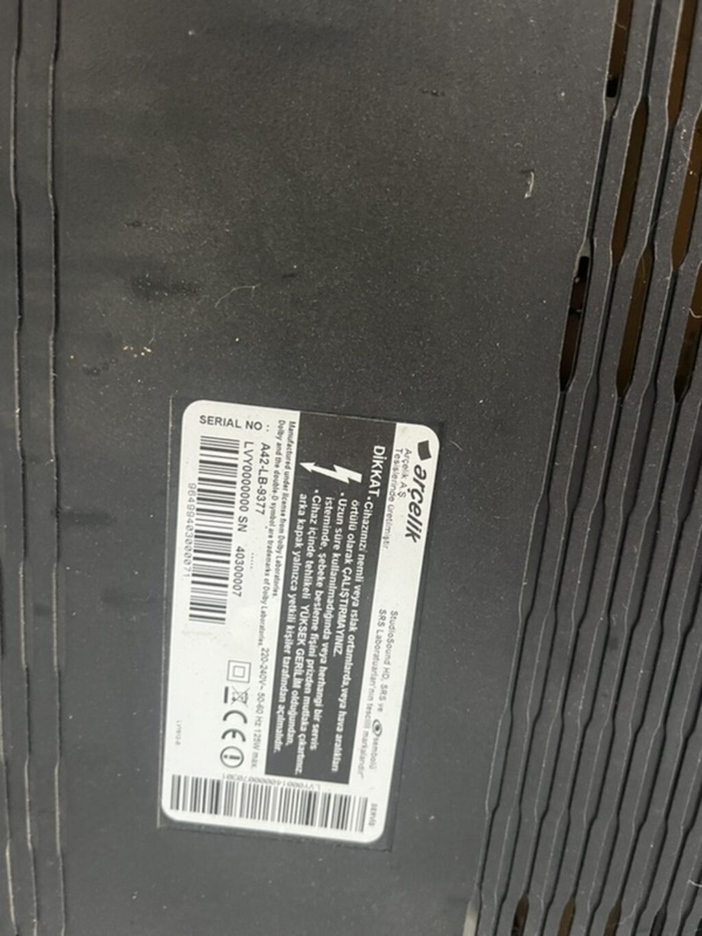 Arçelik LCD televizor – 42 düym (model etiketində “A42” seriyası — Televizorlar, Saray (3)