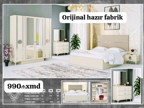 Yataq otağı mebel dəsti – “Orijinal hazır fabrik” Dəst tərkibi və