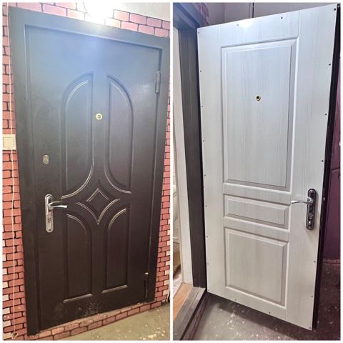 Seyf qapı – ölçü 215×100 sm. Rəng/örtük: çöldən tündSeyf qapi — YENI VE IKINCI EL