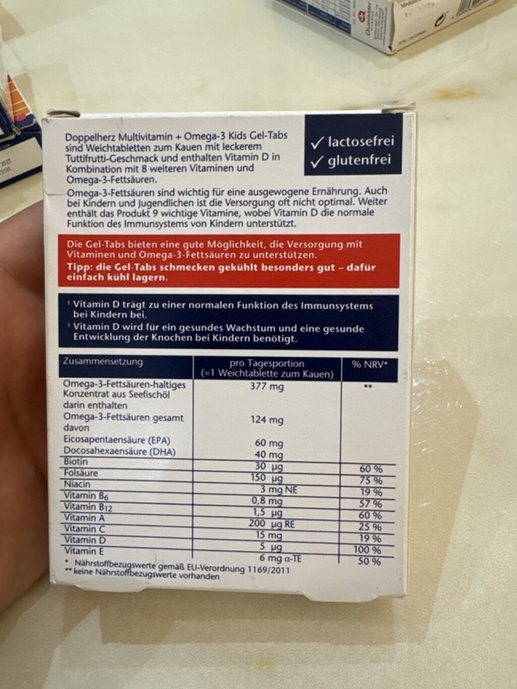 Doppelherz aktiv Multivitamin + Omega-3 Kids – çeynənən gel-tabletlər (27 ədəd) — Diyet, diabet və sağlam qida, Bakı (2)