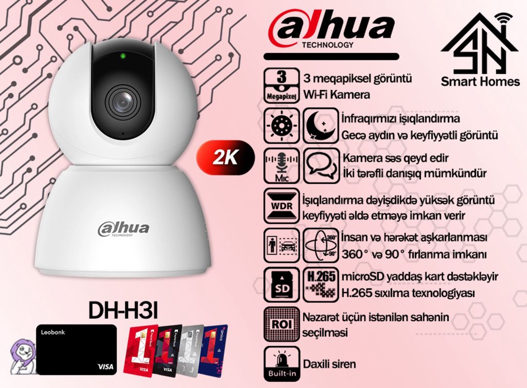 Müşahidə kamerası Dahua 3mp H3I — Təhlükəsizlik sistemləri, Bakı