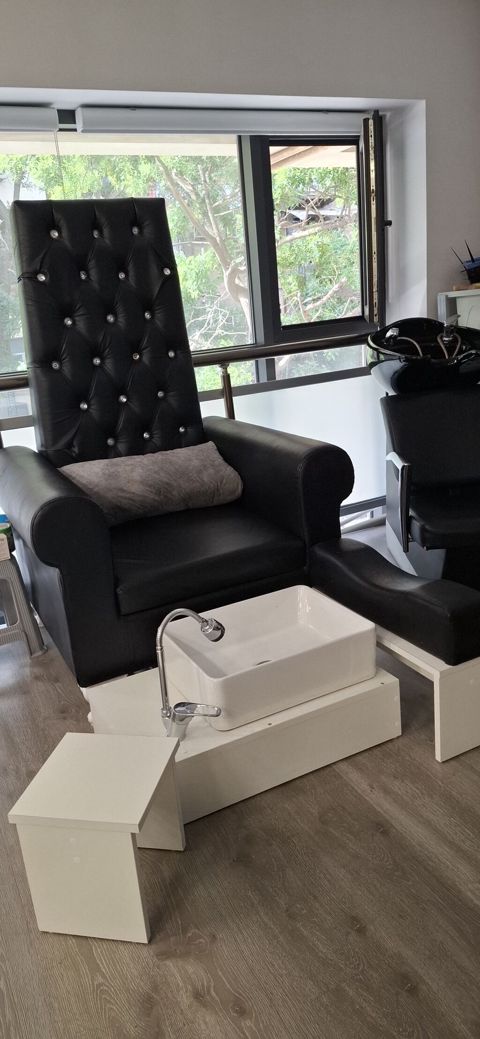Profesional pedikür stansiyası və salon kreslosu komplekti - Yüksək