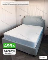 Çarpayı – 160×200 sm - Yumşaq başlıqla, müasir dizayn - Ölçü: 160×200 — Mebel