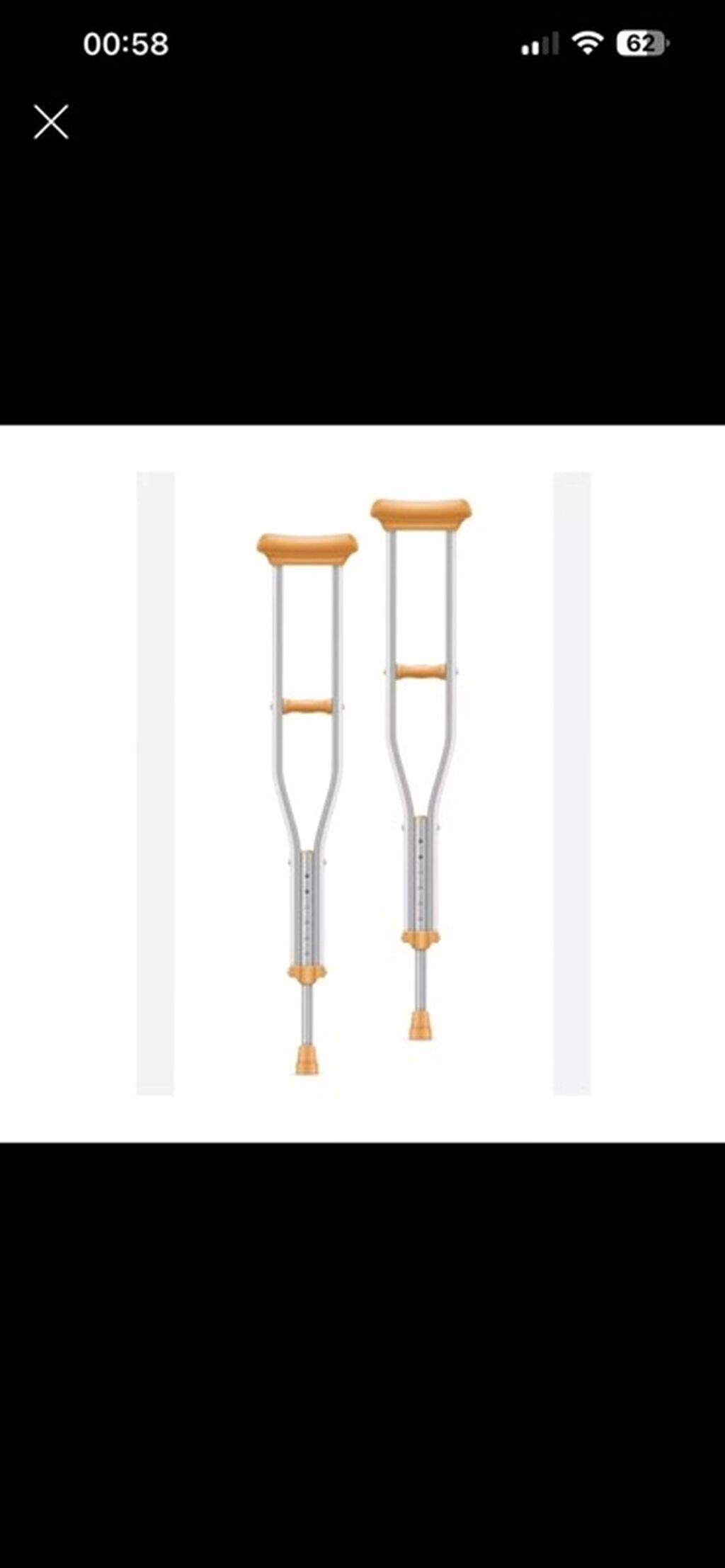 Qoşa qoltuqağacı (klassik model) - Material: yüngül, möhkəm alüminium