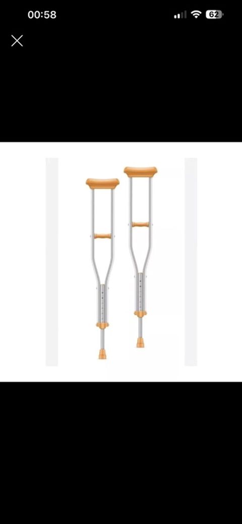 Qoşa qoltuqağacı (klassik model) - Material: yüngül, möhkəm alüminium