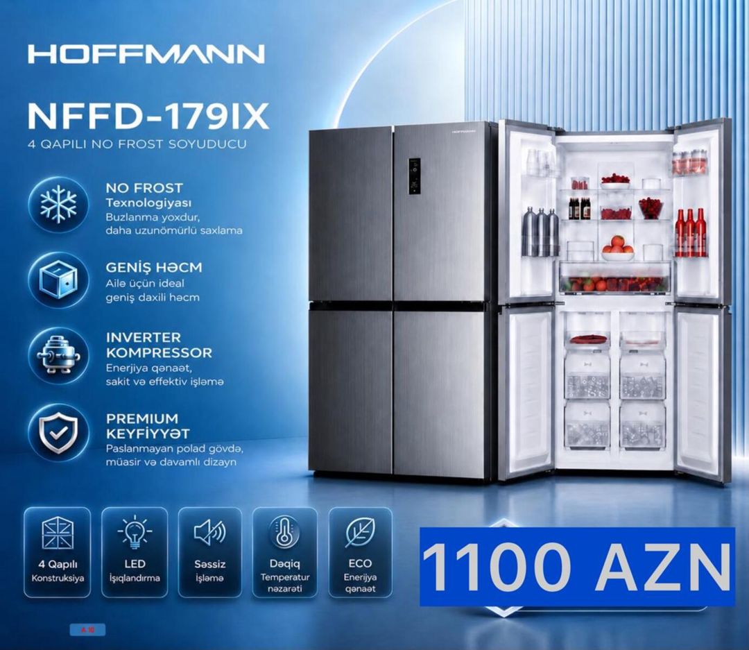 HOFFMAN soyuducu NFFD-179IX — Mallar, Bakı