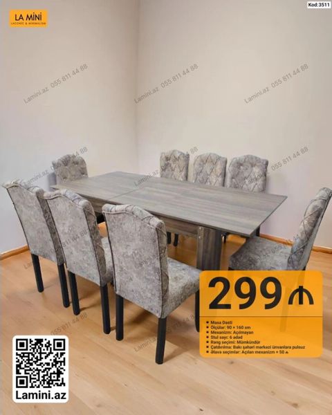 Masa dəsti – Kod: 3511 - Ölçülər: 90 x 160 sm - Mexanizm: açılmayan - — Lamini Mebel — Beds