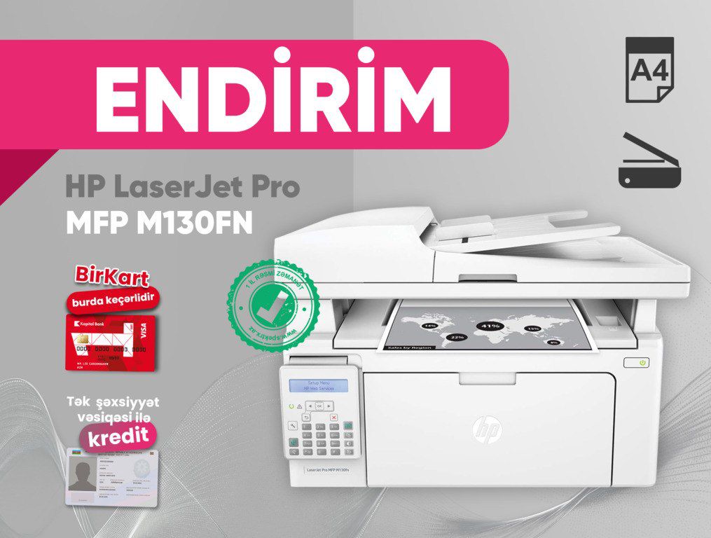 Printer HP LaserJet Pro MFP M130fn — Elektronika, Bakı
