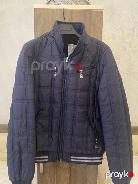 Kişi qış/küləkkeçirməz jaket - Rəng: tünd göy (navy) - Model: qısa