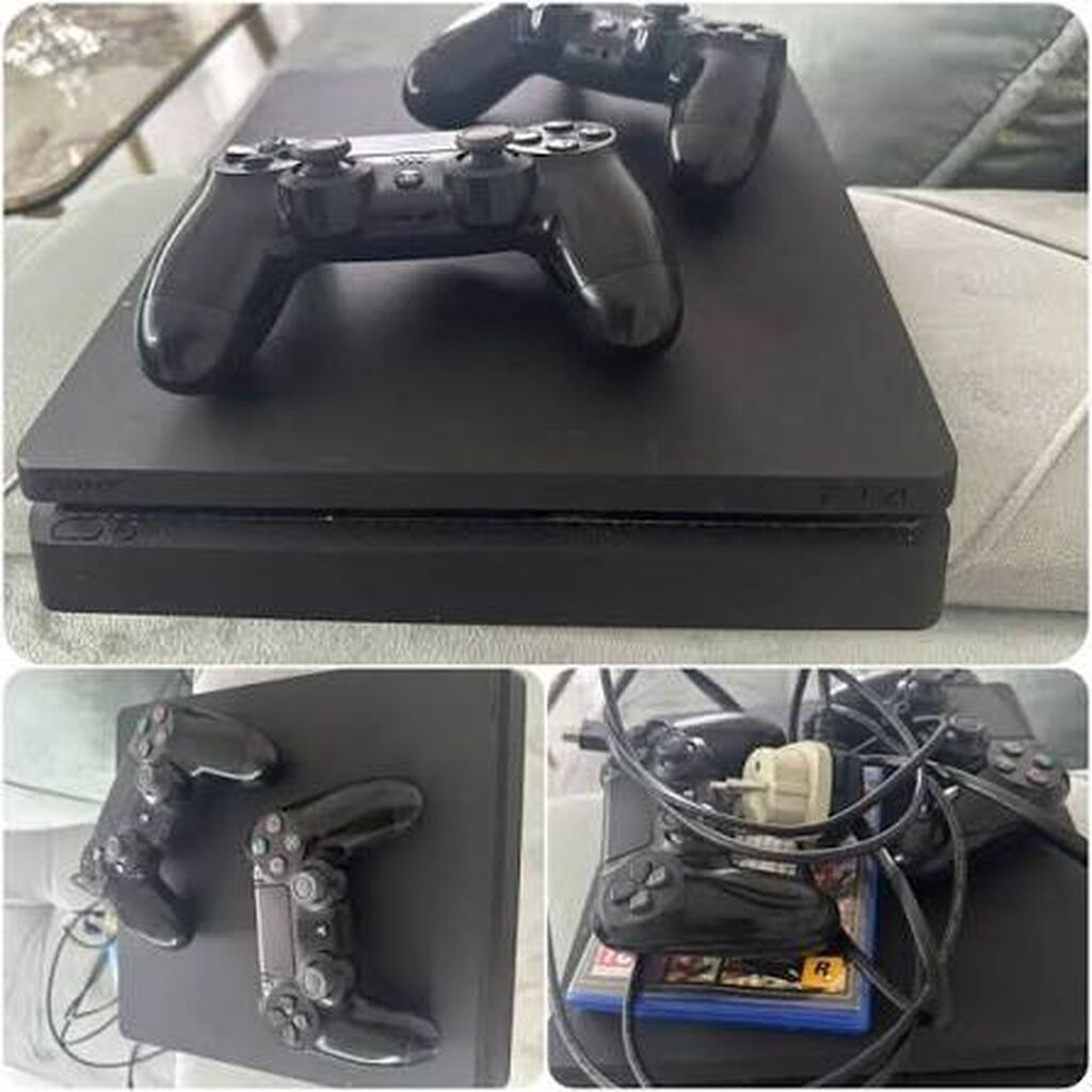 Sony PlayStation 4 Slim oyun konsolu – qara rəng. Paket tərkibi: - — Elektronika, Bakı