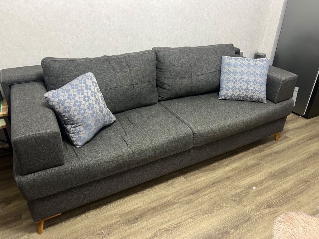 Mebel: 3 yerlik divan - Rəng: Tünd boz (neytral, istənilən interyerə — Mebel, Bakı (2)