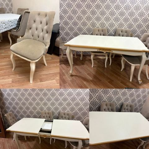 Masa dəsti satılır 350₼. 6 oturacaq var. üzərii maşın boyası. y