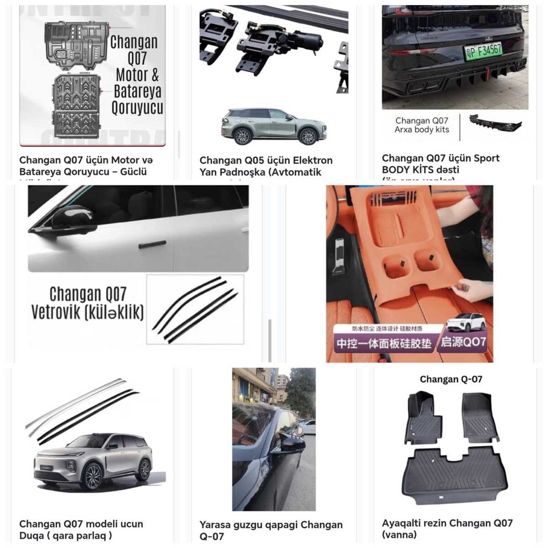 Changan Q07 aksesuarları — Ehtiyat hissələri və aksesuarlar, Bakı