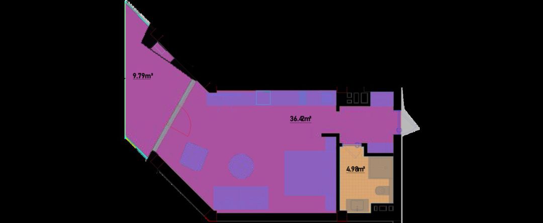 Satılır 1 otaqlı yeni tikili 58.3 m² — Mənzil, Bakı (6)