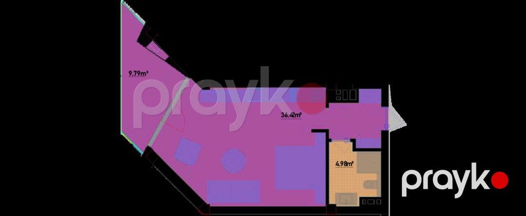 Satılır 1 otaqlı yeni tikili 58.3 m² — Mənzil, Bakı (6)
