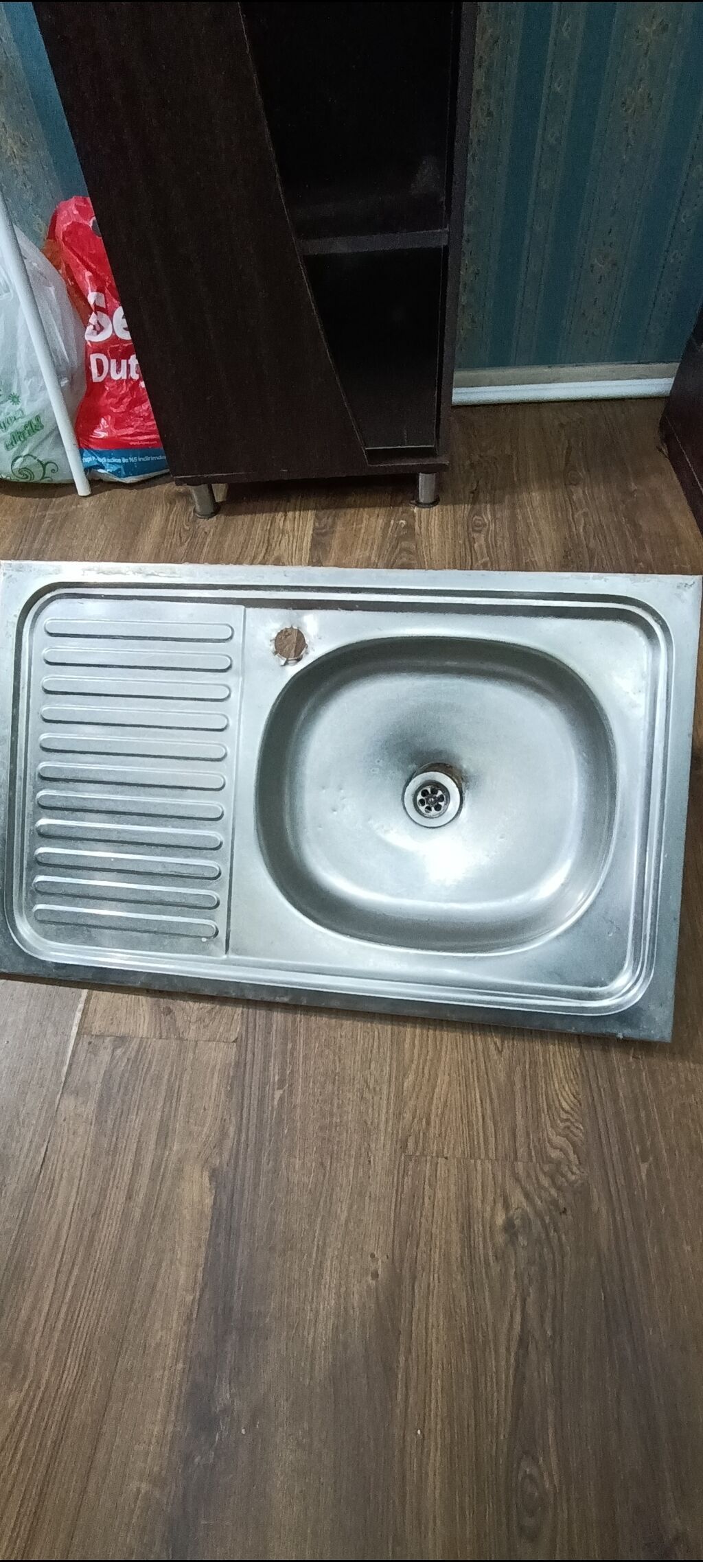 Mətbəx üçün paslanmayan poladdan əl yuyulan/lavabo paneli - Material — Santexnika, Bakı