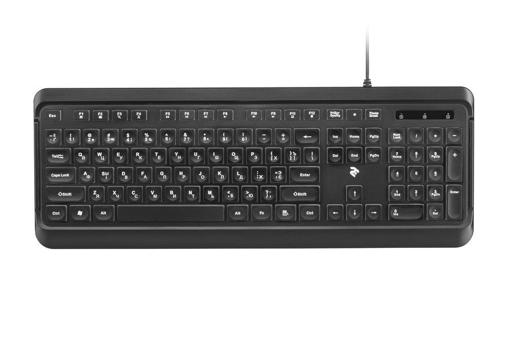 Klaviatura "2Е KS120 White backlight USB Black" — Elektronika, Bakı (5)
