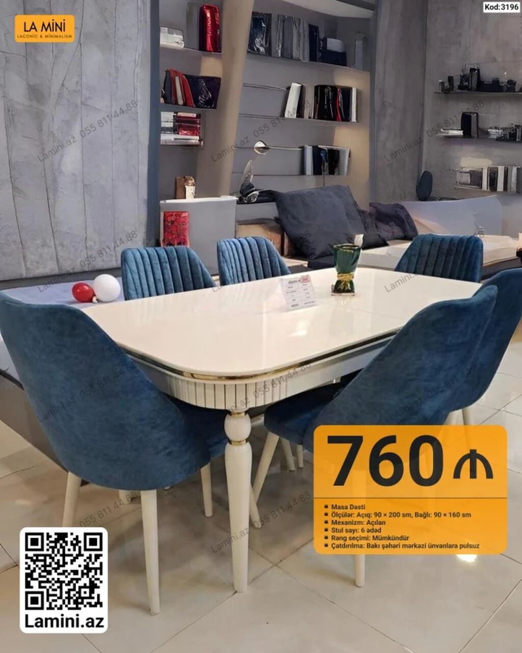 Masa dəsti - Model: La Mini (Kod: 3196) - Qiymət: 760 ₼ - Ölçülər