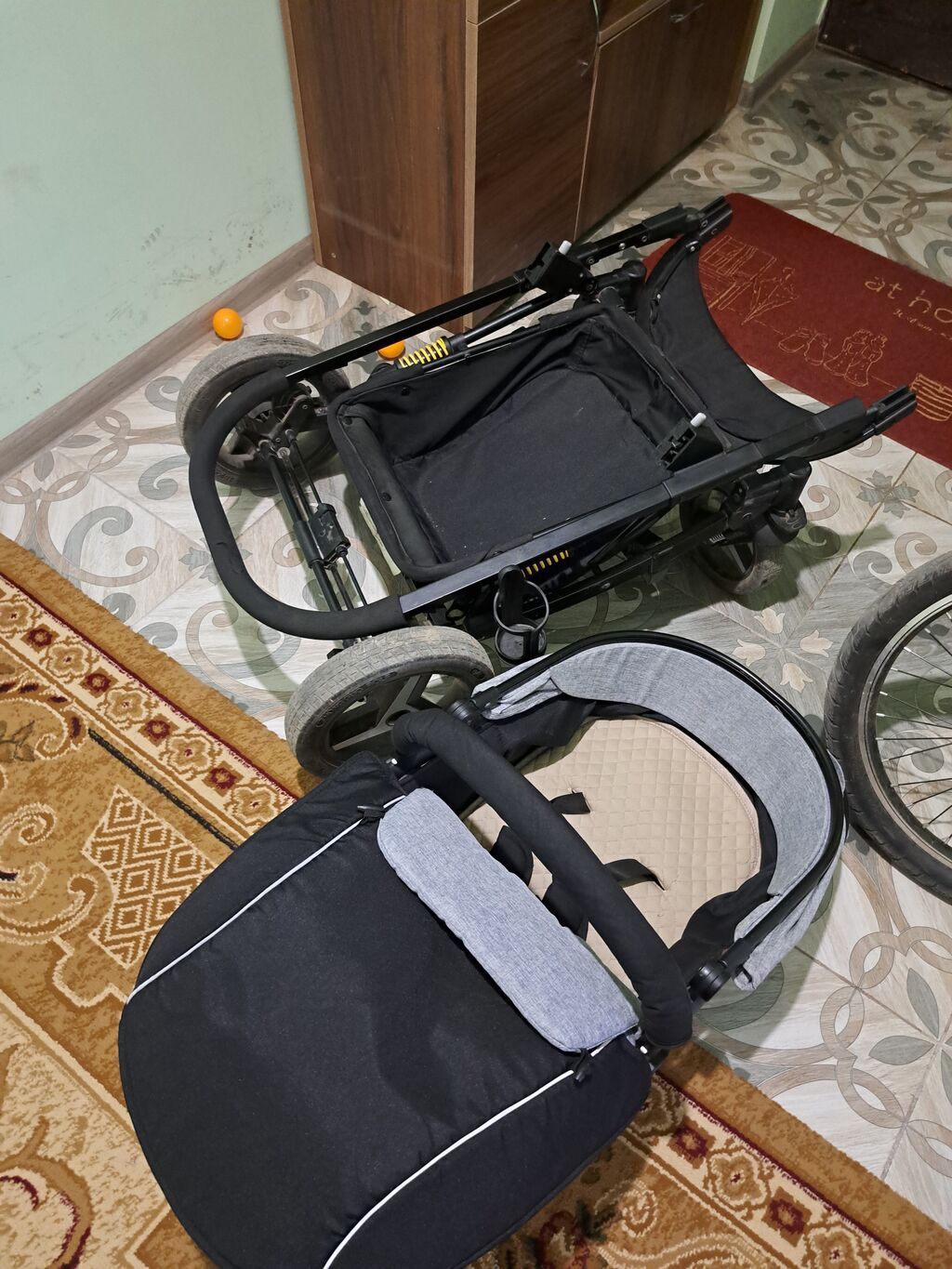 Uşaq arabası – 3-in‑1 hem tekerleri qalxir besik kimi — Mallar, Lənkəran (4)