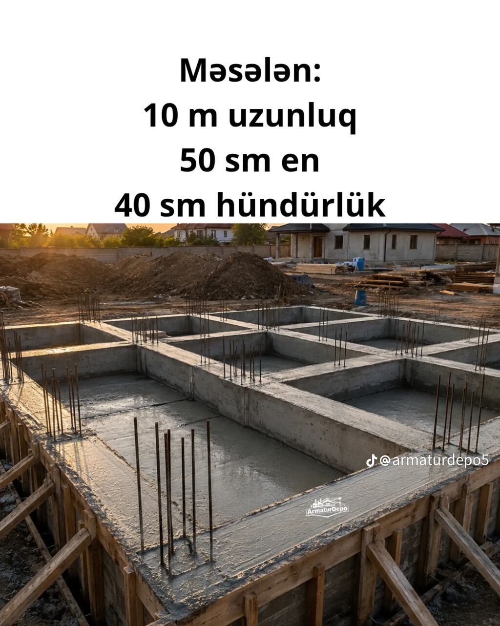 Monolit beton tökmə və armatur-kalıp xidməti - Bünövrə, kəmər, kolon — Tikinti və təmir, Masallı (7)