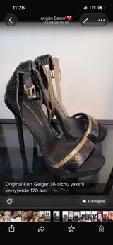 KG Kurt Geiger qadın hündürdaban sandalı, ölçü 36 — Sandals