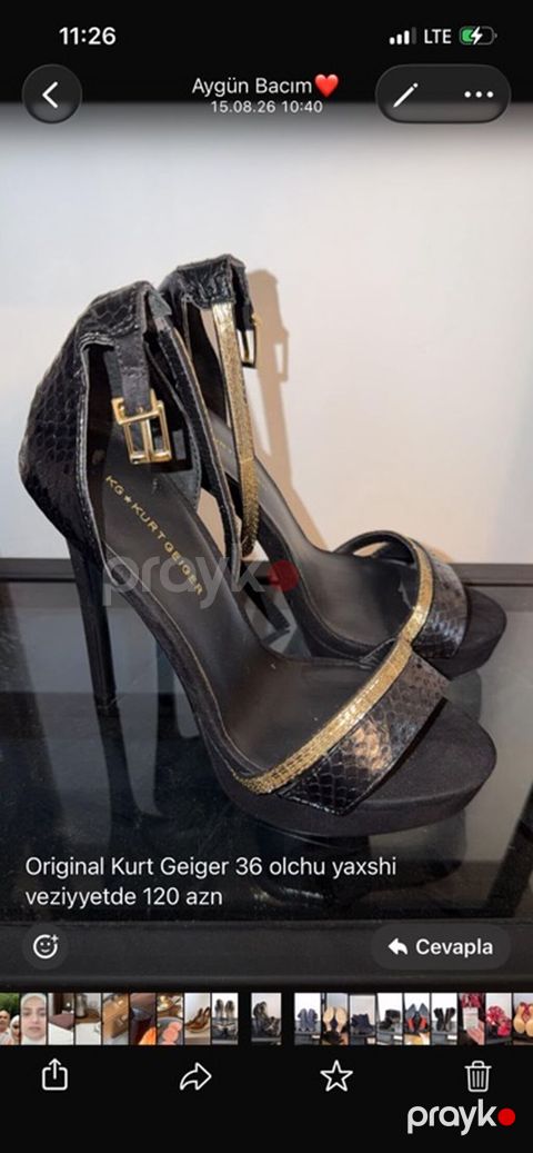 KG Kurt Geiger qadın hündürdaban sandalı, ölçü 36