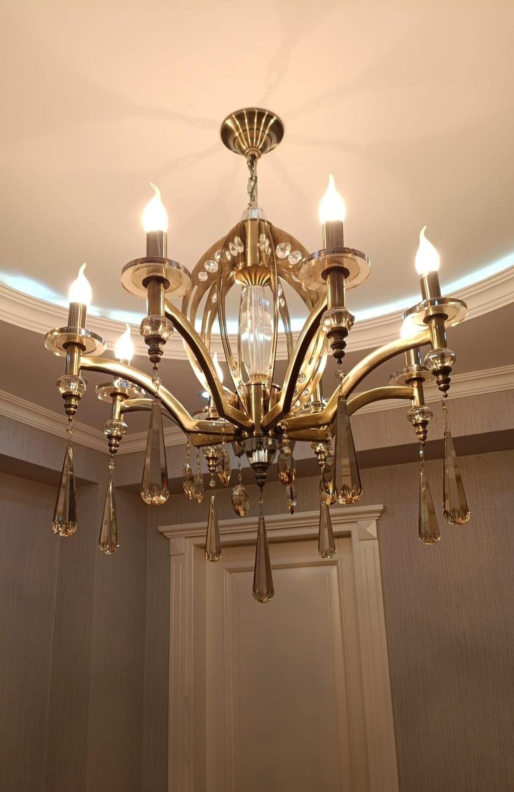 Çılçıraq, 8 lampa, Xrustal