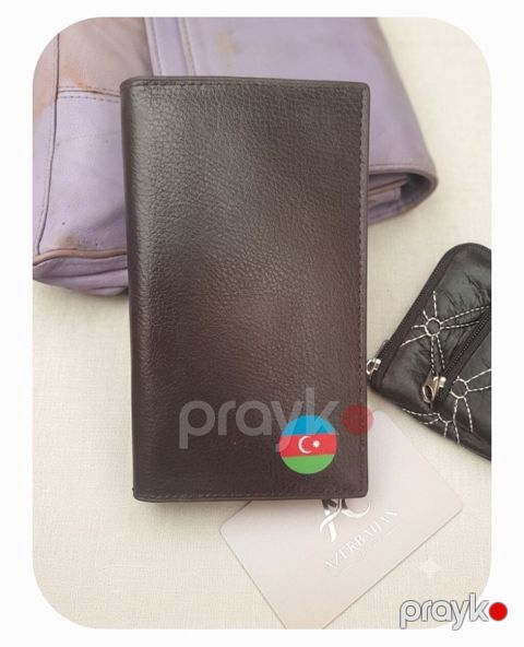 Pasport çantası, Azərbaycan bayrağı, tünd qəhvəyi