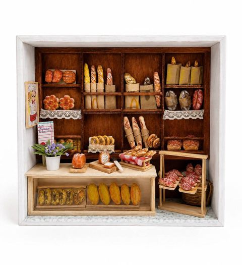 Miniatür çörəkçi dükanı