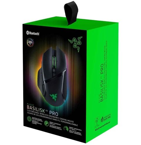 Kompüter siçanı Razer Basilisk V3 Pro, RGB, USB-A/WL/BT, black