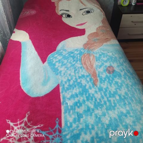 Uşaq üçün yumşaq yorğan/pled – rəngarəng dizaynlı. - Ölçü: tək