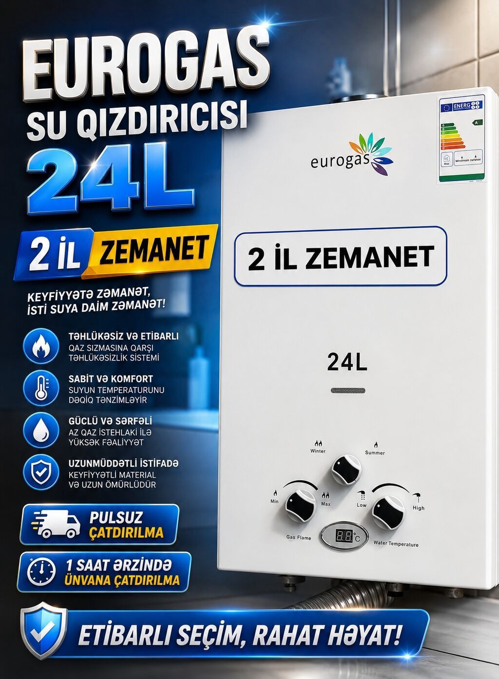 Pitiminutka Eurogaz, 24 l/dəq, Yeni, Kredit yoxdur, Pulsuz çatdırılma, Rayonlara çatdırılma - 1