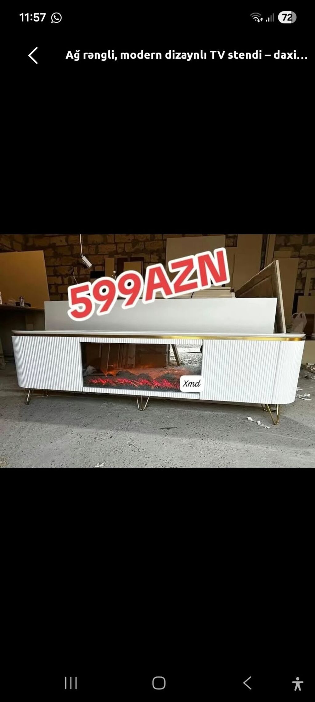 Ağ rəngli, müasir dizaynlı TV stendi. - İnteryerə uyumlu minimal və