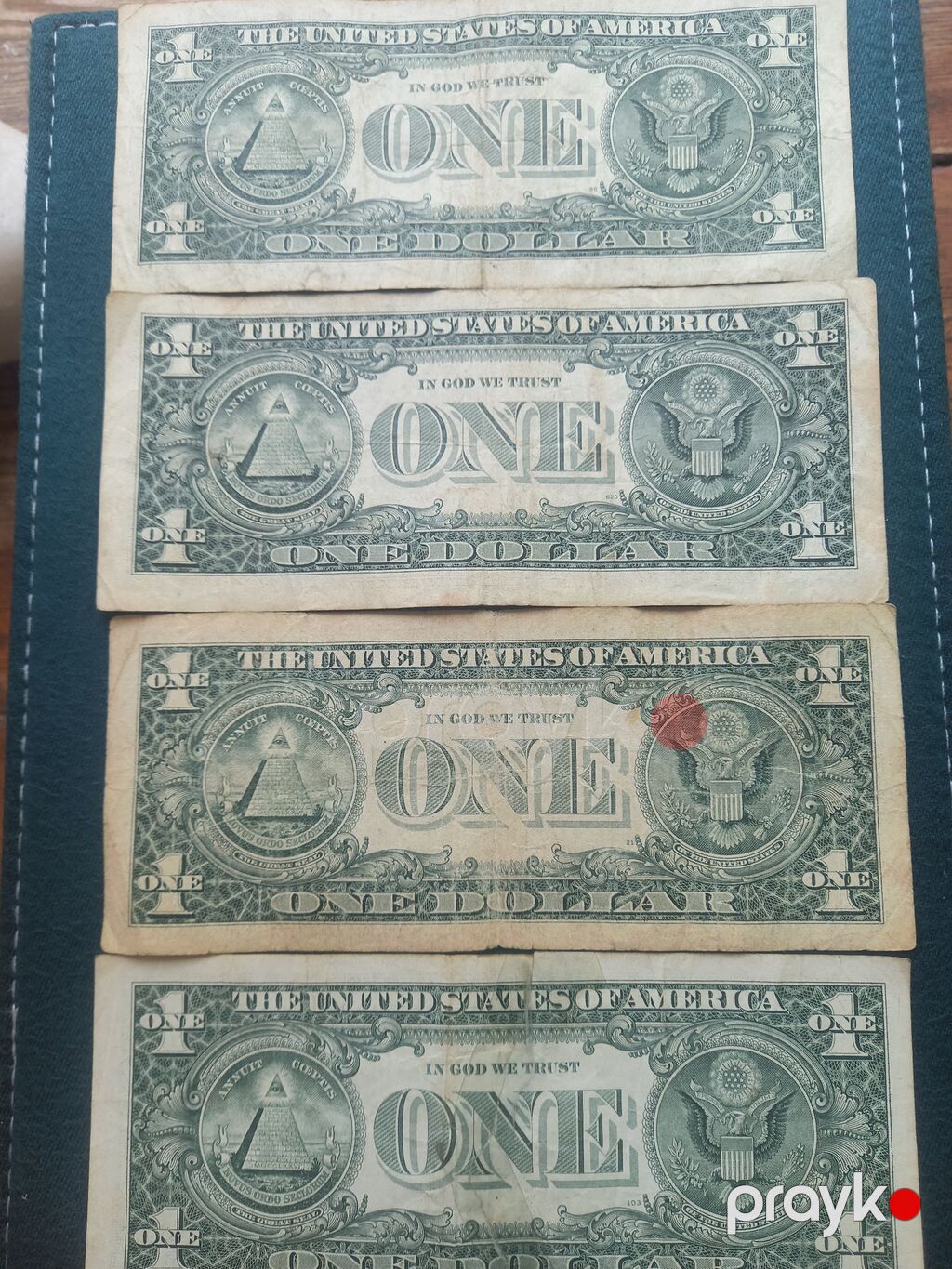 ABŞ 1 dollar kağız pulları – 4 ədəd kolleksiya dəsti Məzmun: - — Mallar, Bakı (5)
