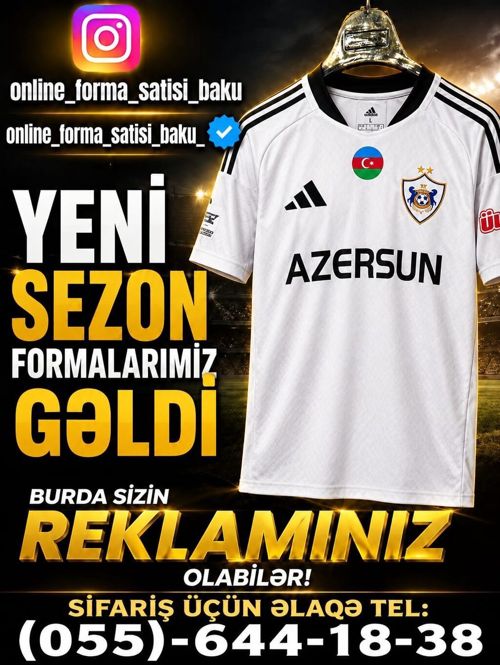 Qarabağ FK-nin yeni mövsüm üçün ağ rəngli futbol forması - Brend — Şəxsi əşyalar, Bakı