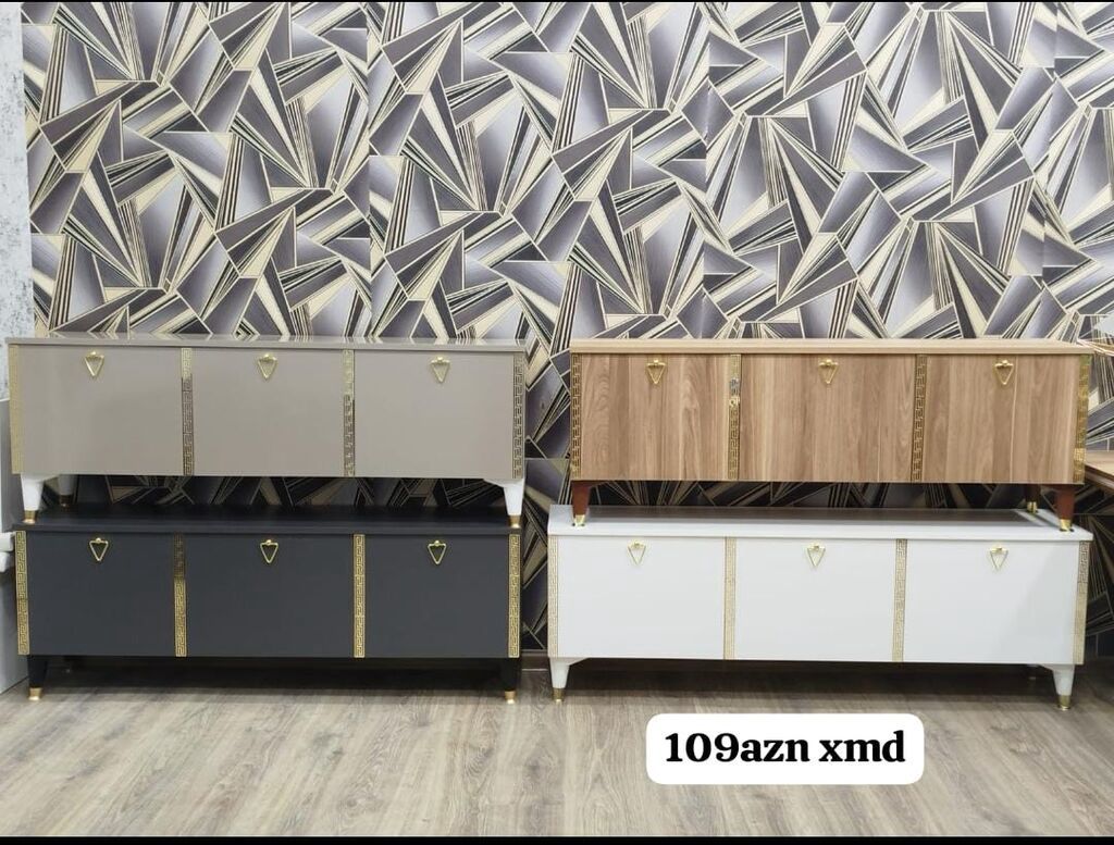Mebel TV tumbaları – yeni model - Dizayn: Müasir, qızılı dekor
