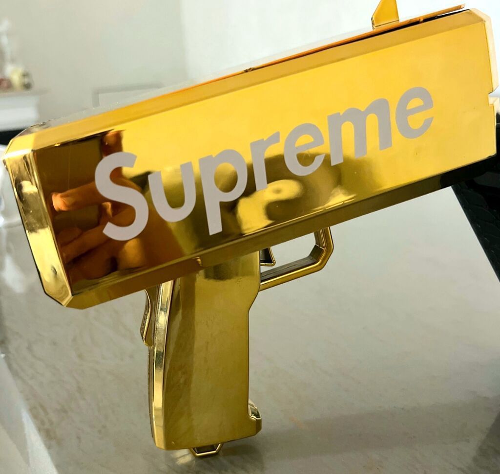 Məhsul: Supreme qızılı “Money Gun” (pul atıcı) Təsvir: - Parlaq — Oyuncaqlar, Bakı (5)