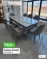 Masa Dəsti – 760₼ - Mexanizm: Açılan - Ölçü: 90×160/200 sm (uzadılan) — Ürünler