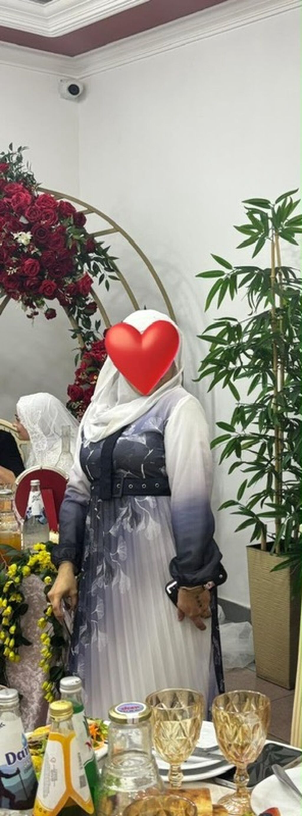 Zərif dizaynlı uzun paltar - Rəng keçişli (açıq boz–tünd boz) — Şəxsi əşyalar, Bakı
