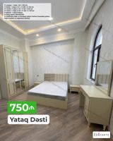Yataq Dəsti – 750 ₼ Komplektin tərkibi və ölçüləri: - Çarpayı: 1 — Mebel