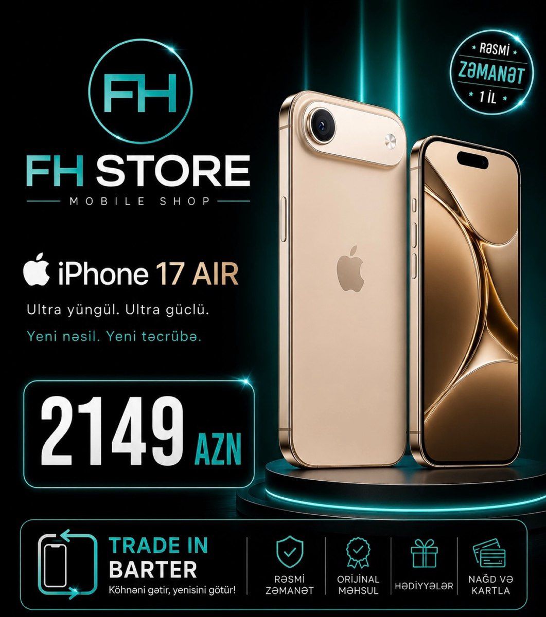 Apple iPhone Air Light Gold 256GB/8GB — Mallar, Bakı