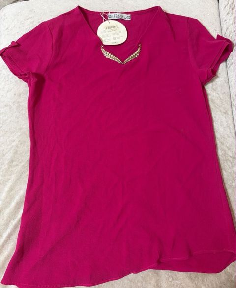 Flexi Fashion qadın bluzası - Rəng: tünd çəhrayı/fuşya - Model