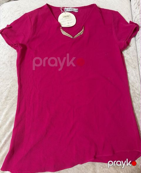 Flexi Fashion qadın bluzası - Rəng: tünd çəhrayı/fuşya - Model