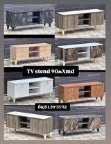 TV stend • Model: müasir üslublu, iki qapılı dolab bölməsi + mərkəzdə — Mebel